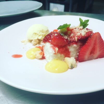 strawberry ontario angel food cake scaled