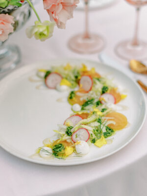 yellow beet fennel salad with pink radish scaled