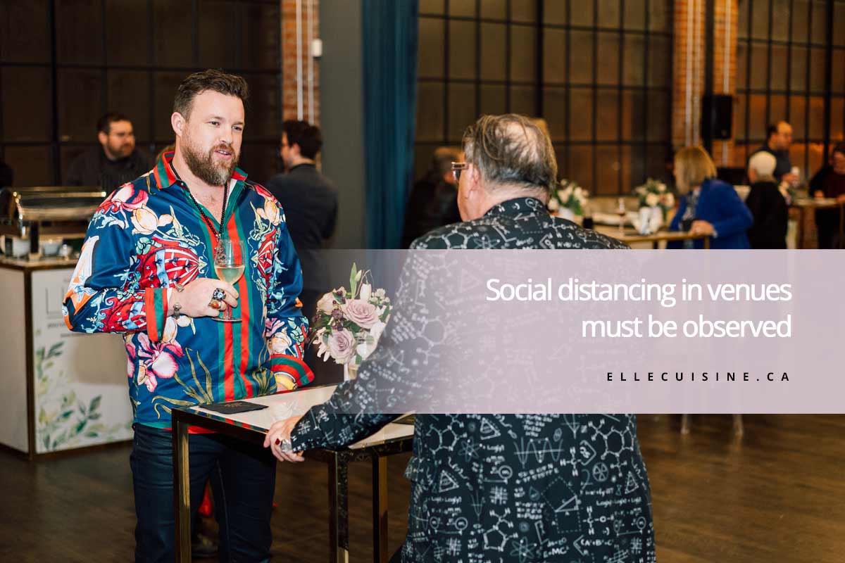 Social distancing in venues must be observed