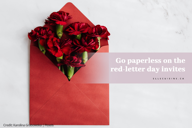 Go paperless on the red-letter day invites