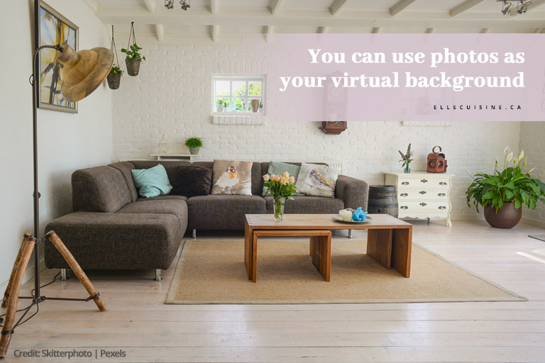 You can use photos as your virtual background