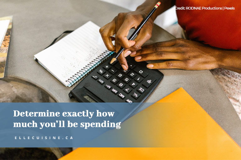 Determine exactly how much youll be spending